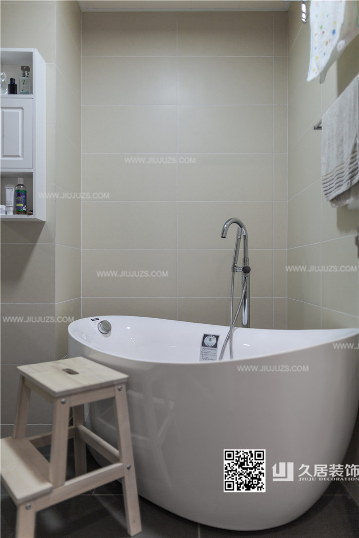 衛生間-浴缸-康城國際一品120㎡北歐風格