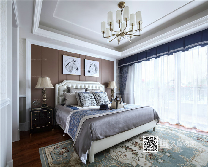 法式風格-臥室-臥室軟包背景-當純白遇上法式 330㎡法式復古風格