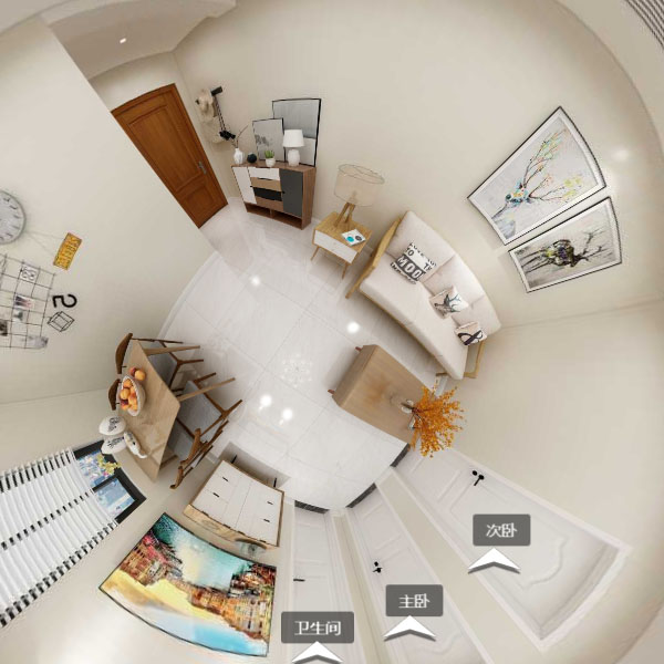 德澤家園中間套VR效果圖案例